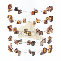 Cherry amber bracelet with wire